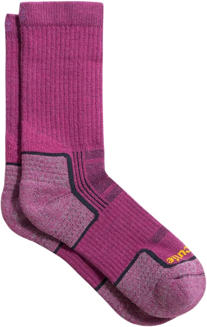 ToughCutie Merino Wool Socks Bundle, Premium Hiking Crew Socks For Women, Grey, Boysenberry, Strawberry/Small