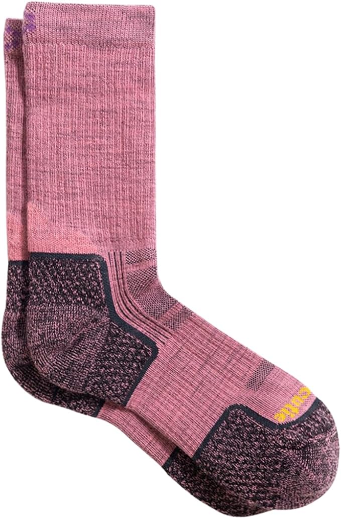 ToughCutie Merino Wool Socks Bundle, Premium Hiking Crew Socks For Women, Grey, Boysenberry, Strawberry/Small